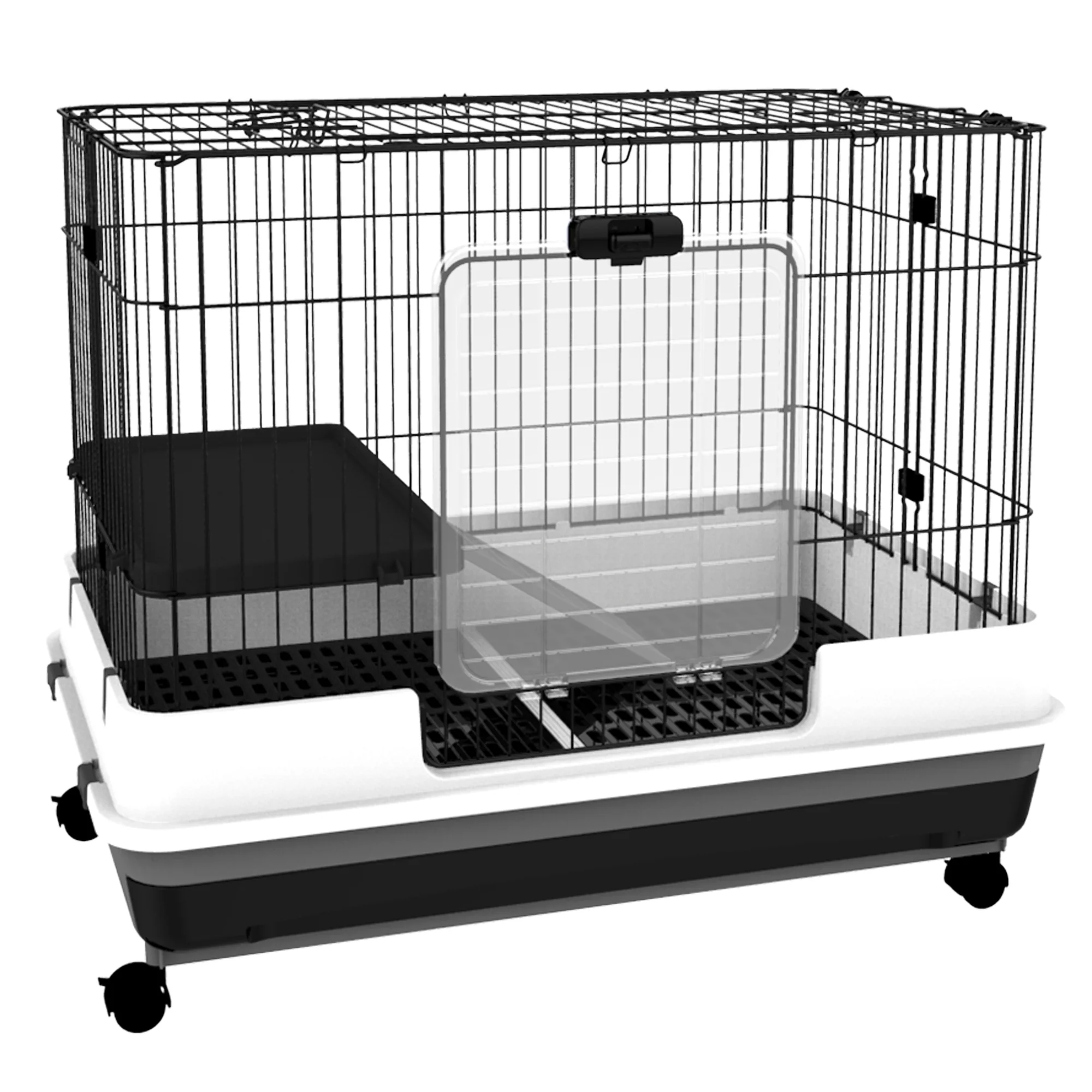Gabbia per Criceti 81,2x52,7x66 cm in Metallo e PlasticaNera