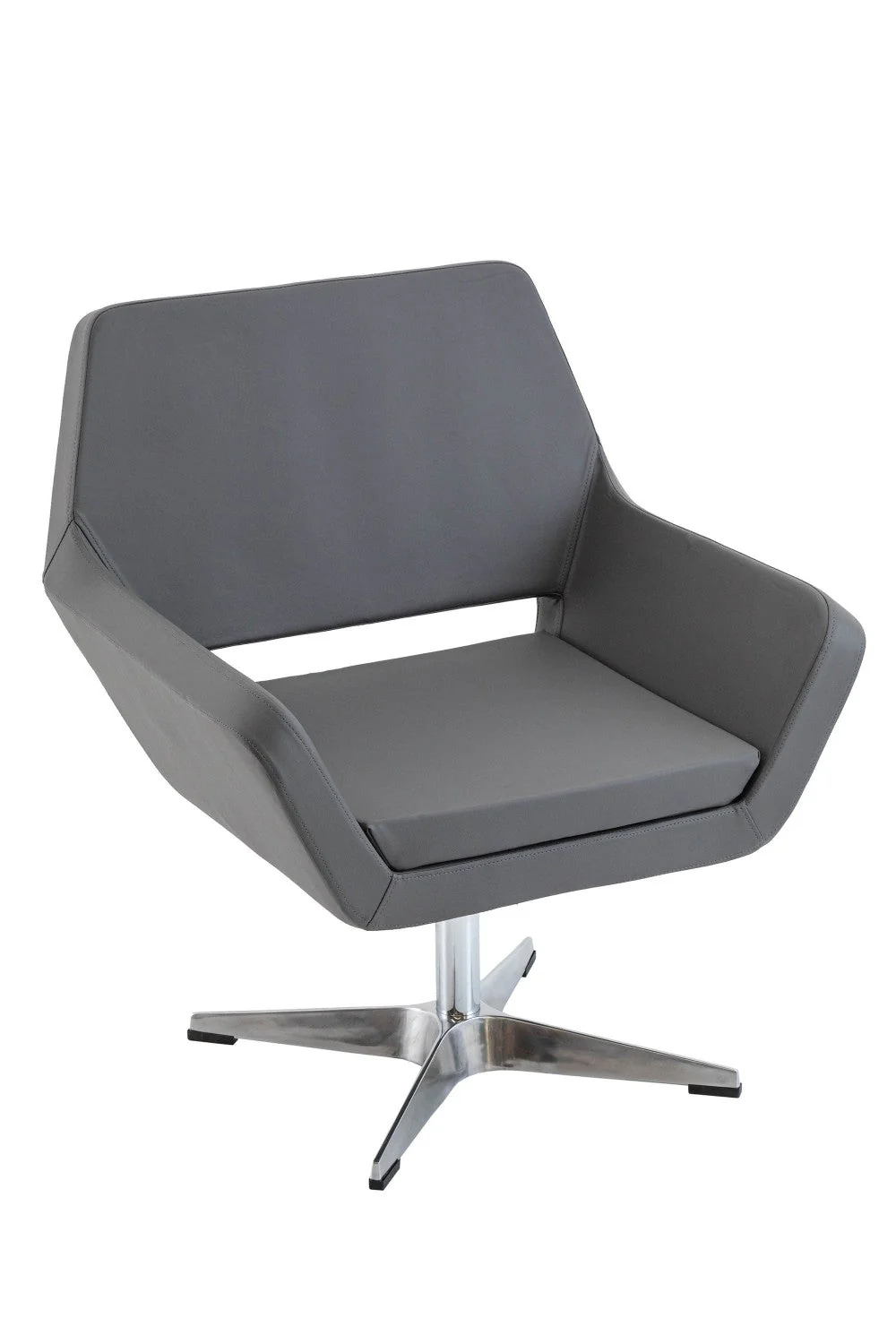 Poltrona in Metallo 75x58x83,5cm TFT Cross Grigia Cromata