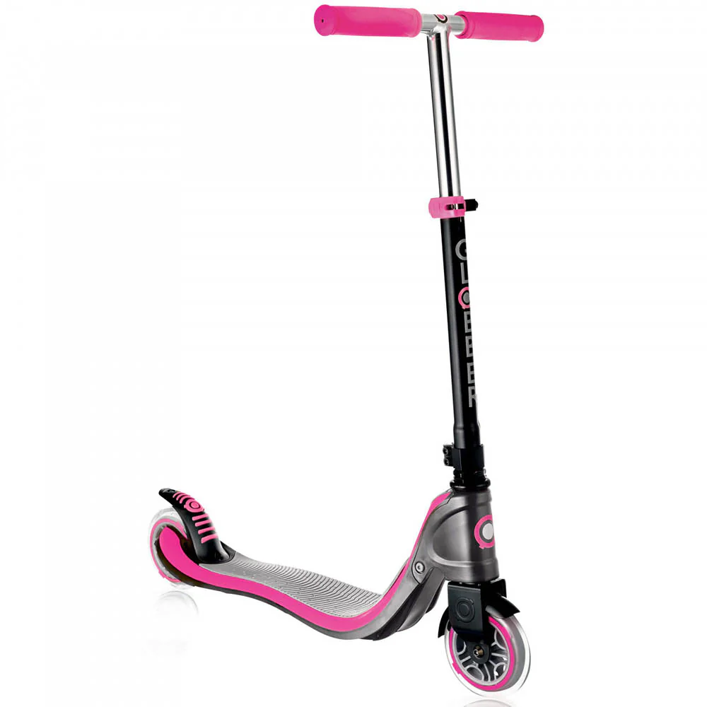 Monopattino 2 ruote Doppia Iniezione 3 Altezze Max 100Kg Globber Flow 125 Grigio/Rosa
