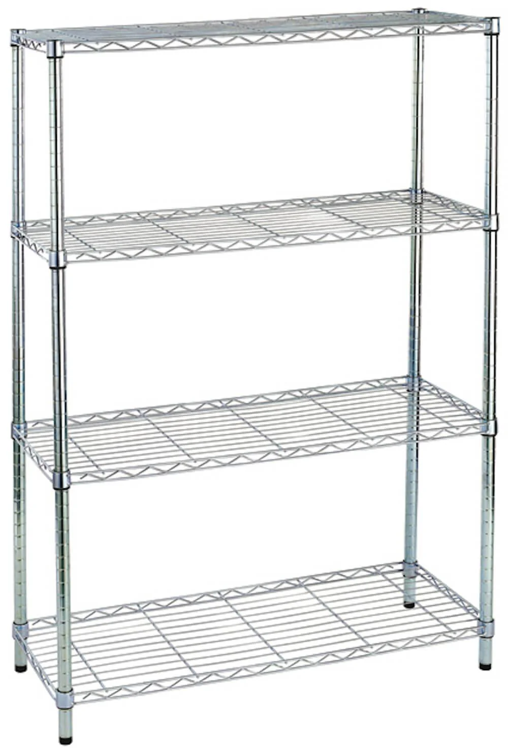 Scaffale in Acciaio Cromato 4 Piani 36X90X137Cm Tosini Light AC1436-4