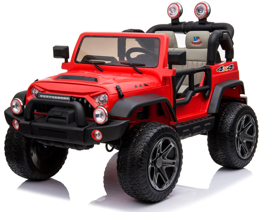 Macchina Elettrica per Bambini 2 Posti Ruote EVA Maxi Fuoristrada 12V Happy Kids Rossa