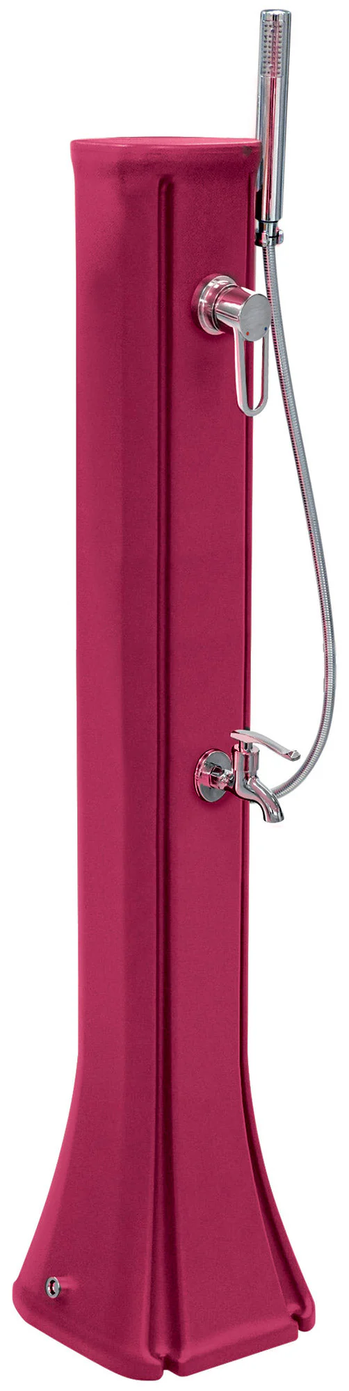Mini Doccia Solare da Giardino 23L Miscelatore Lavapiedi e Doccetta Rosa
