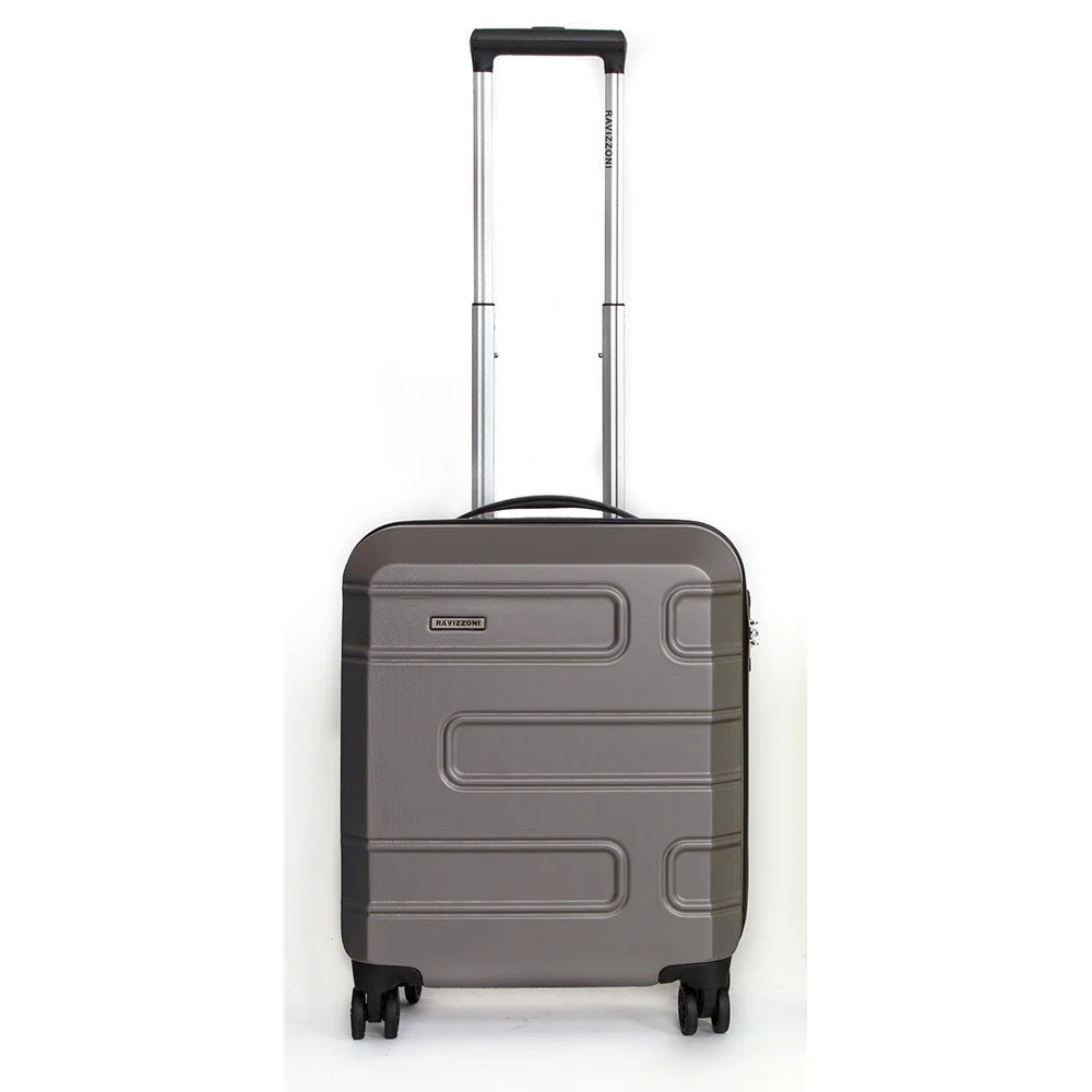 Trolley Valigia Rigida Bagaglio a Mano in ABS 4 Ruote Ravizzoni Caravaggio Grigio